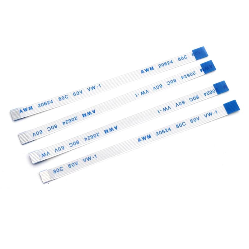 FFC Ribbon Cable 0.5mm Pitch 8P Same-Side Reverse FPC Flexible Flat Splitter Cable High Temperature Resistant Audio Connection Wire