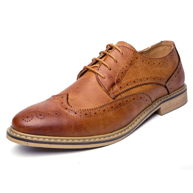 New Cross-Border Brogue Men's Shoes Business Casual Vintage British Leather Shoes