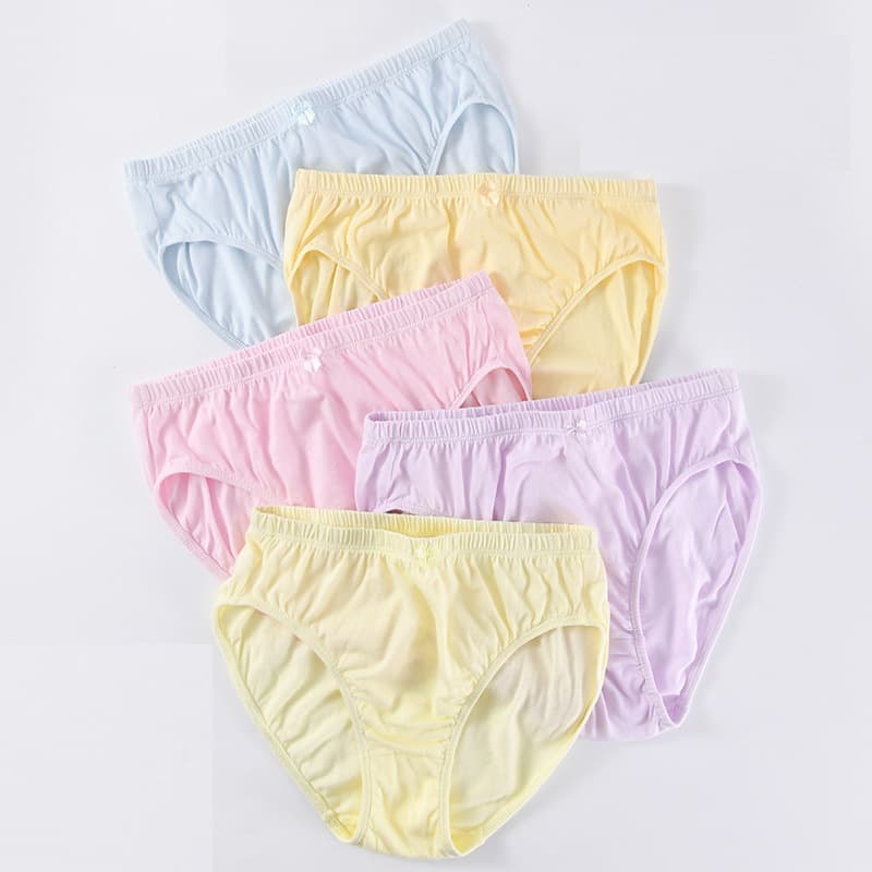Women's Cotton Plus Size Breathable Solid Loose Fit Safety Shorts Elastic High Waist Triangle Panties