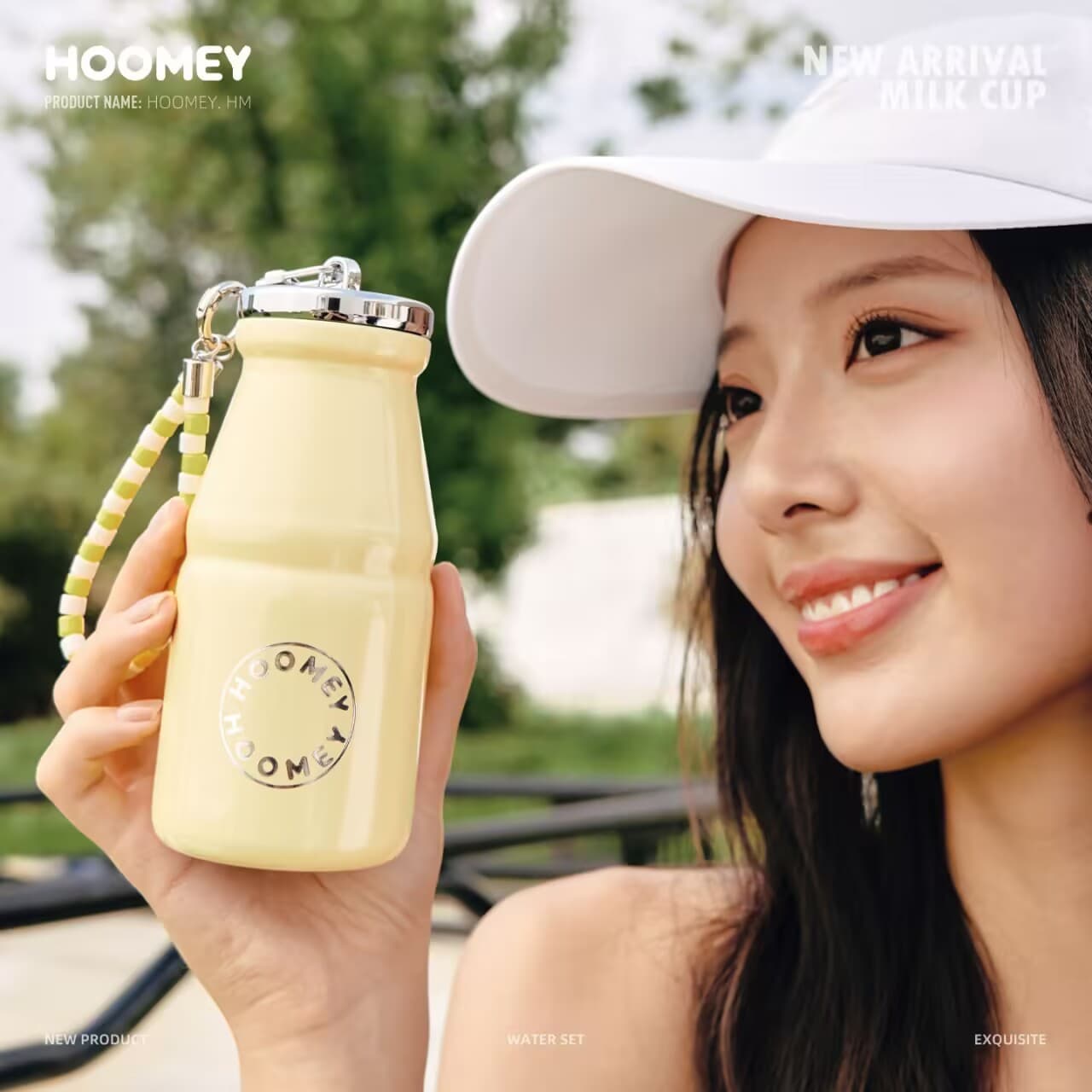 hoomey Stylish Milk Cup for Women, Light Luxury Insulated Cup, 316L Stainless Steel Liner, Compact and Lightweight Water Cup