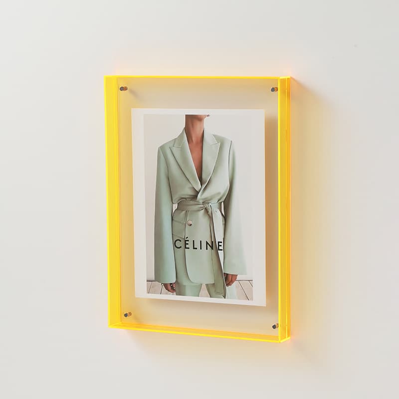 Acrylic Photo Frame Colorful Transparent Frame Display Stand A4 Photo Poster Mounting Frame Wall Art Decoration