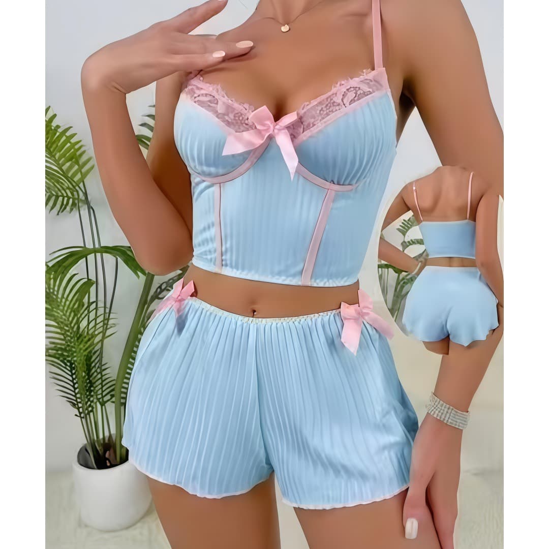 Cross-border Women's Summer Sleepwear TEMU Women's Pajama Set Wholesale Homewear Sexy