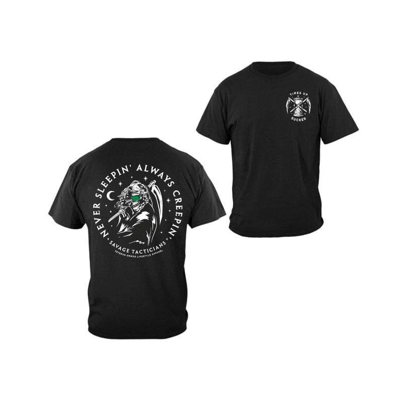 【Cross-border EU Size】Savage Tacticians Military Grim Reaper T-Shirt