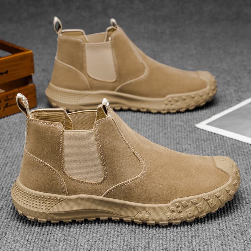 Autumn men's shoes high-top Martin boots men's non-slip wear-resistant construction site work sports casual work shoes labor insurance shoes for men