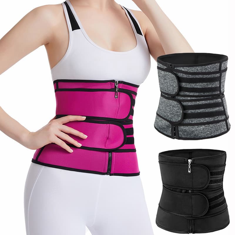 Amazon Waist Belt Lumbar Support Sports Waist Trainer Tummy Control Belt Sweat Waistband for Women Silver Ion Sweat Belt