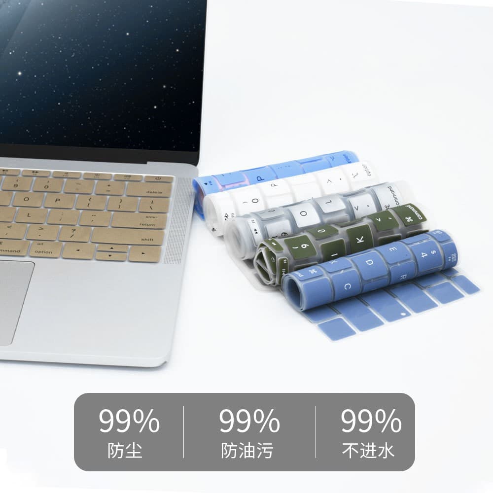 Keyboard cover for MacBook laptop, keyboard skin for Air, silicone keyboard protector for Apple computer