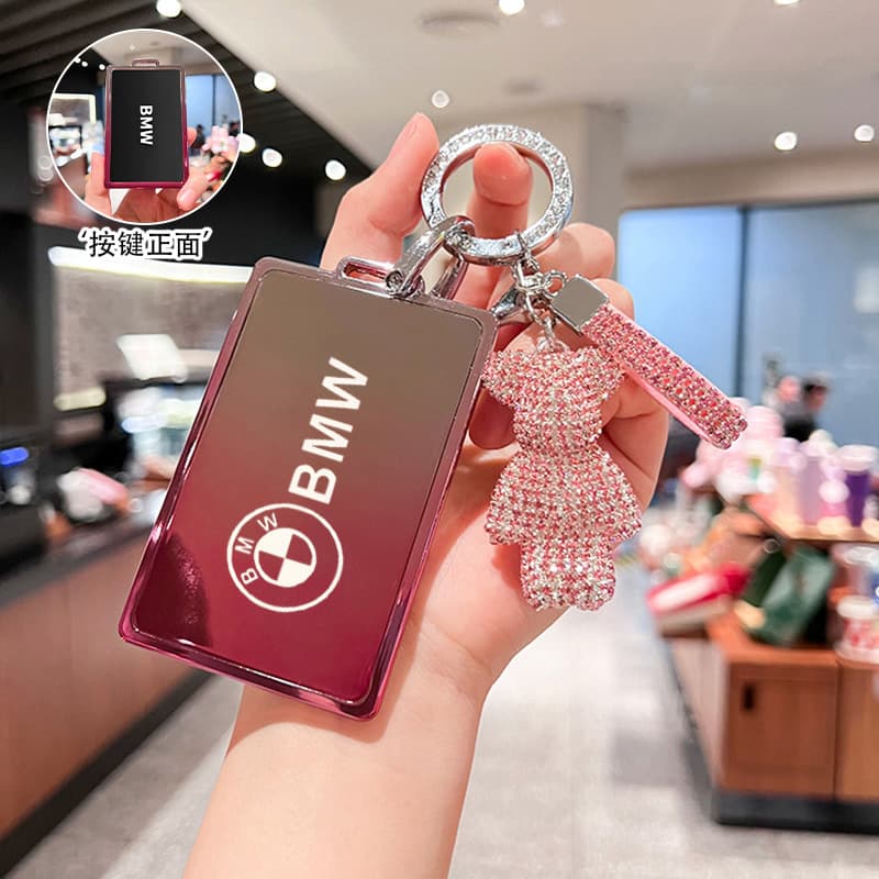 Suitable for BMW card key case new 5 series 7 series high-end X5X7 shell NFC car key bag 535le female buckle