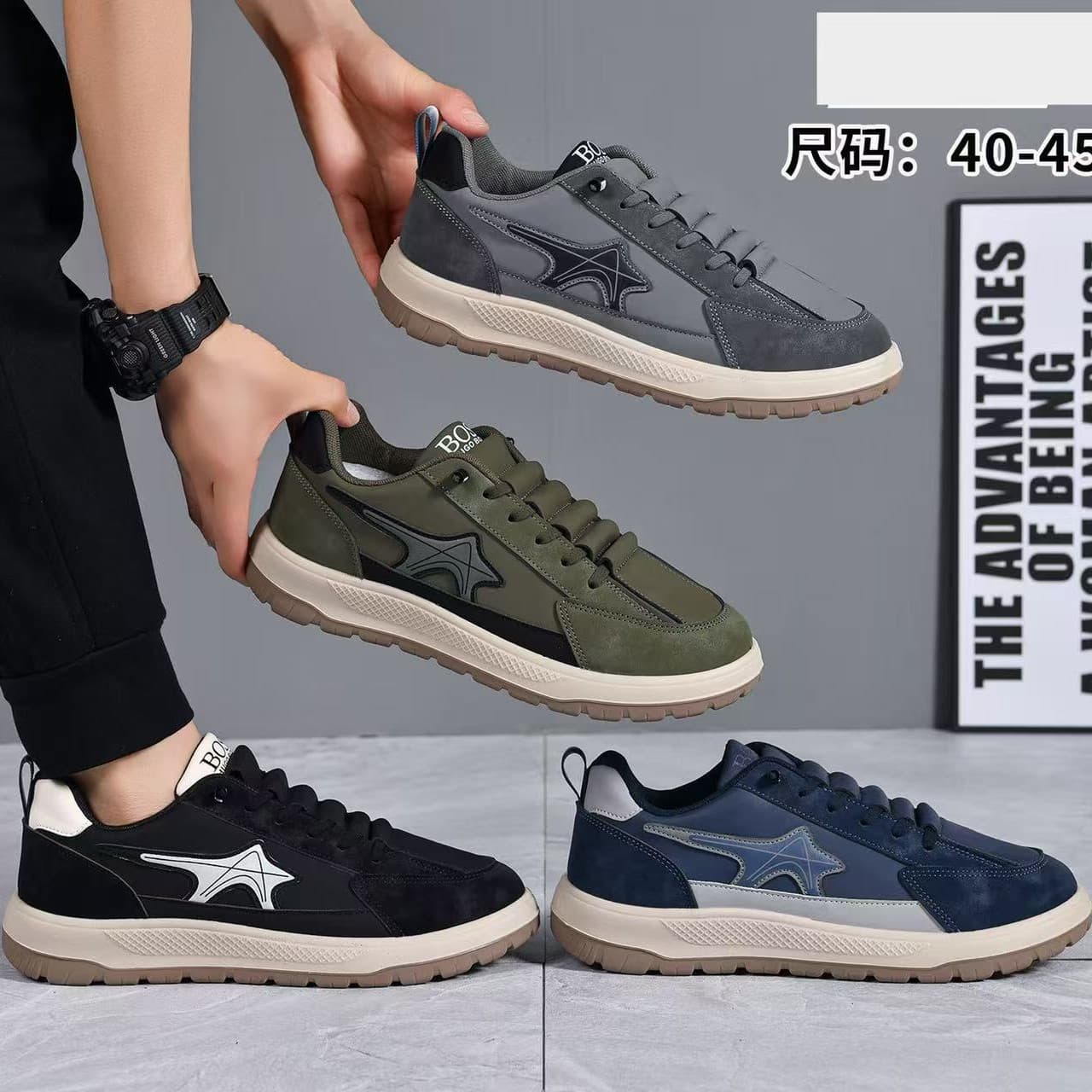 2026 Old Beijing Spring New Men's Sports Shoes Flying Woven Shoes Breathable Casual Shoes Foreign Trade Shoes Running Volume Shoes