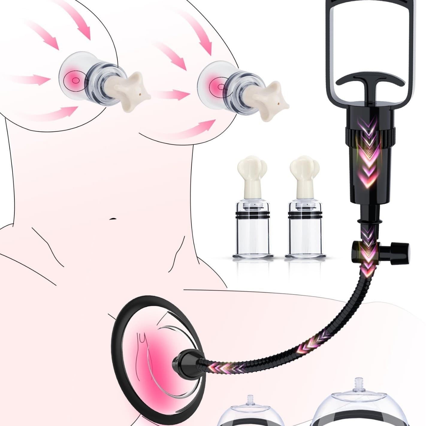Adult Vacuum Suction Breast Pump and Vaginal Tightening Device for Women, Sex Toys