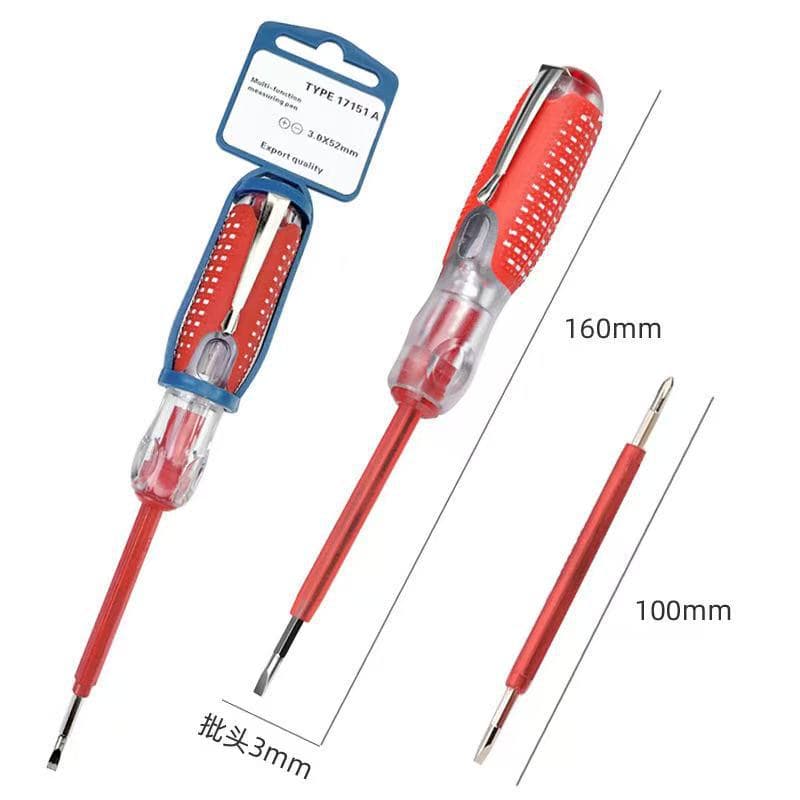 Measuring pen screwdriver electrician's tool one-word cross dual-purpose electrician hardware repair tool screwdriver