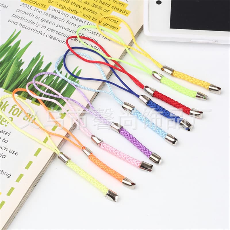 Power Bank Phone Lanyard Braided Phone Strap with Double-Sided Clips Factory Direct Stock