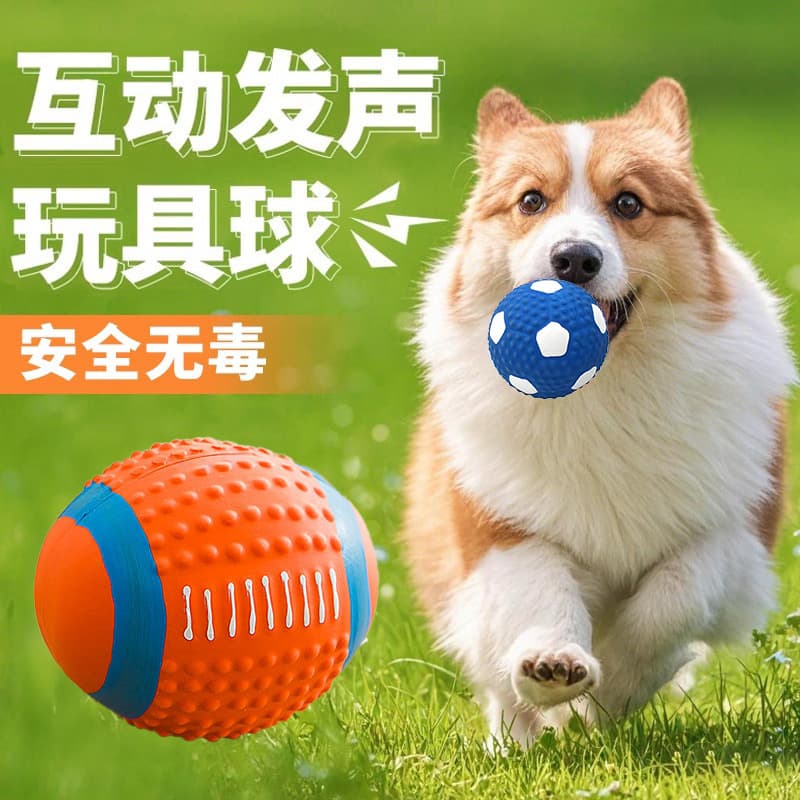 Dog Vinyl Squeaky Toy, Teething, Durable, Boredom Relief, Rugby Ball, Soccer Ball, Small Dog, Teddy Training Pet Supplies