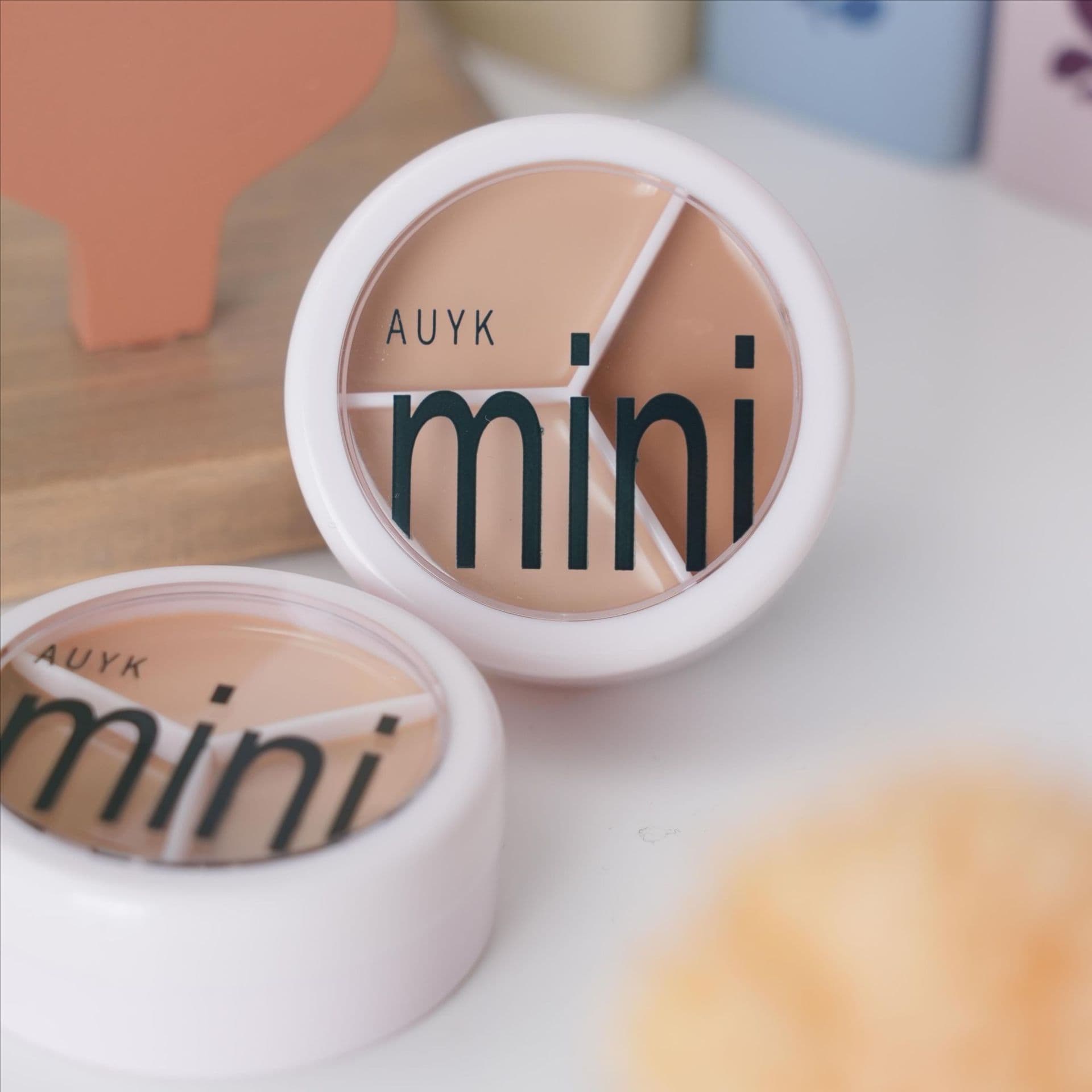 AUYK 3-Color Concealer Long-Lasting Face Base, Acne Scar Concealer for Dry and Oily Skin, Double-Ended Concealer