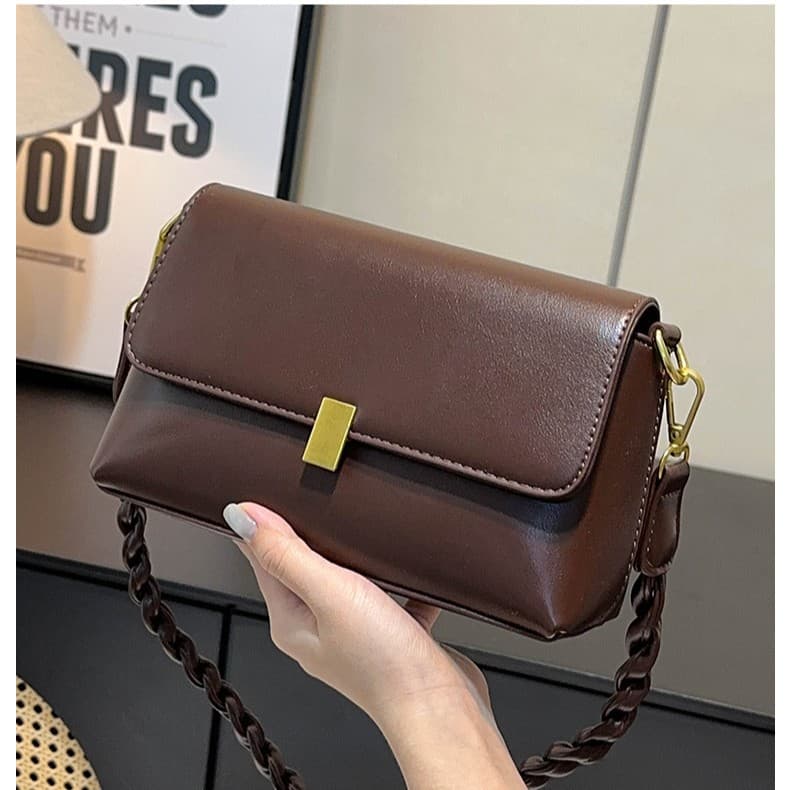 Cross-border Trade Retro Underarm Bag Minimalist Small Square Bag Women's 2025 New Trendy Shoulder Bag Versatile Crossbody Bag
