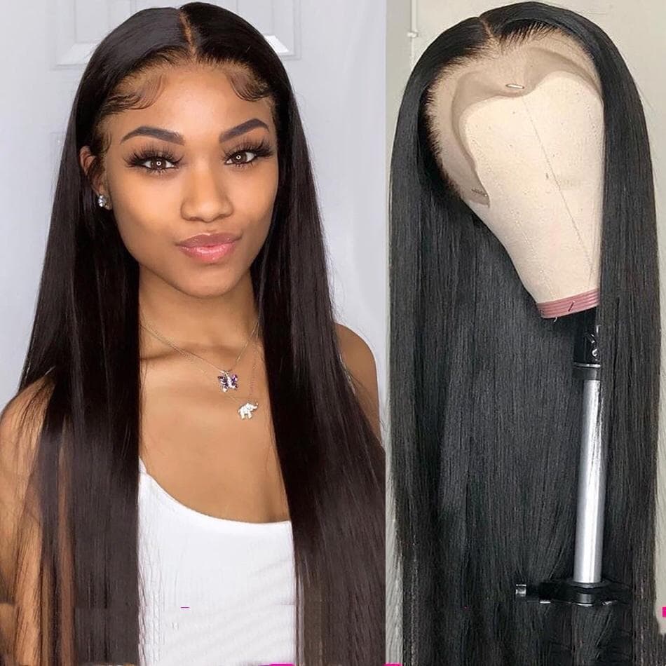 Fashionable Long Straight Hair Ladies Wig High Temperature Silk Synthetic Full Head Cover