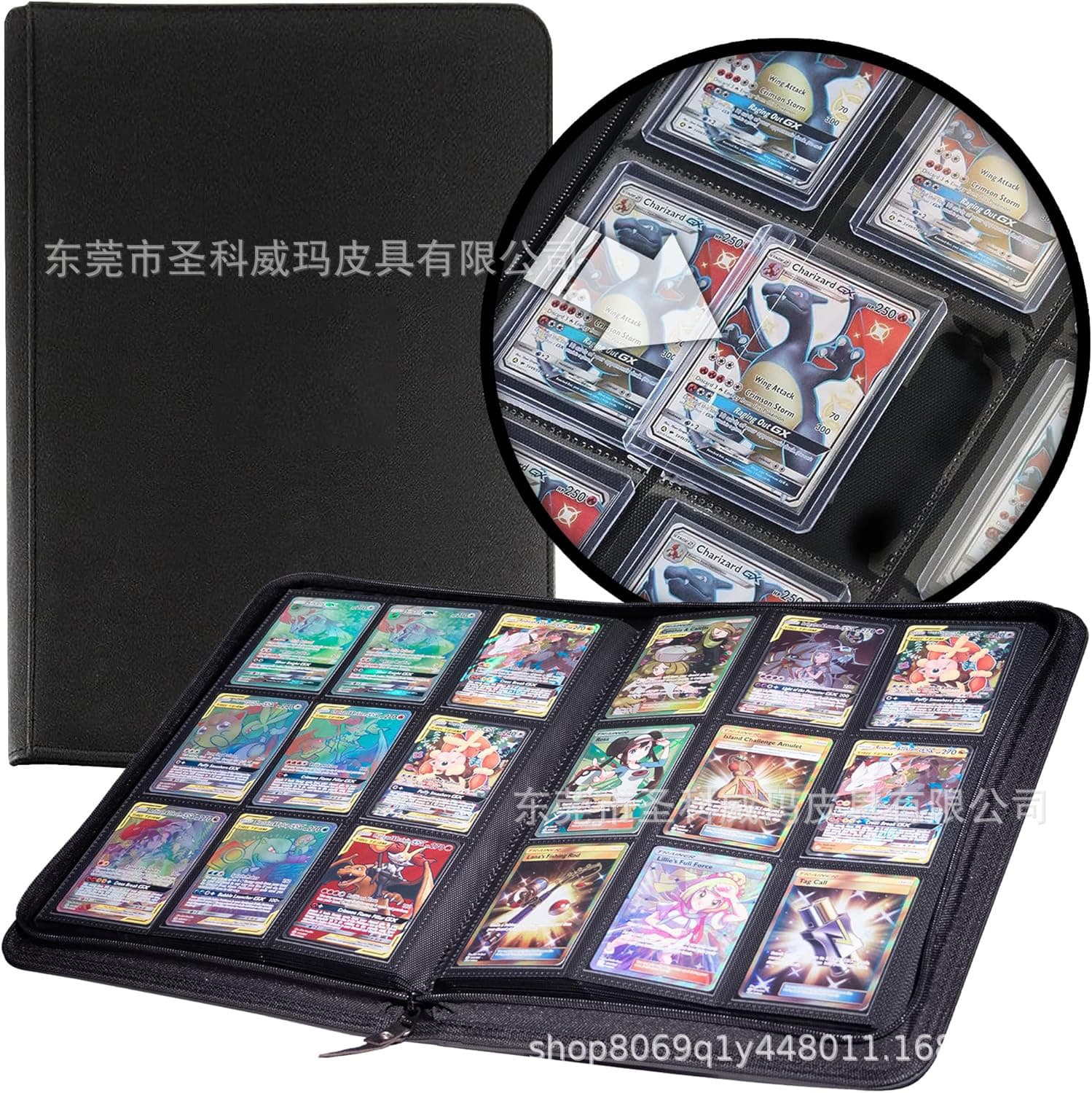Card Holder Storage Book Pokémon Panini Star Card Yu-Gi-Oh! Zipper 9-Gate Card Brick Card Book Toploader