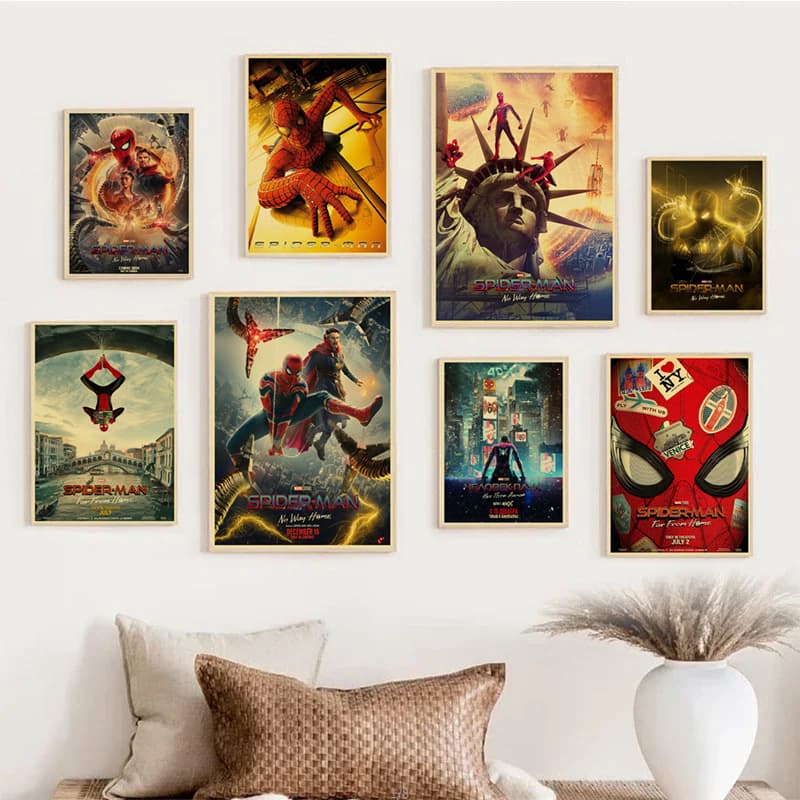 The Amazing Spider-Man Poster Marvel Decorative Painting Peter Parker High-Definition Print Canvas Inner Frame Art