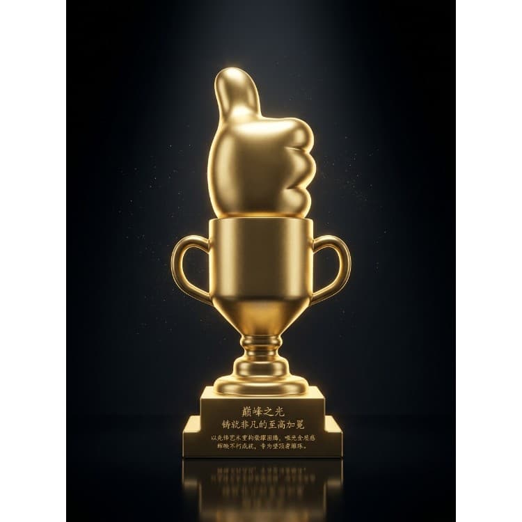 Creative Trophy Birthday Gift for Women Men Teacher Reward Child Ceremony Gift for Employee Colleague Company