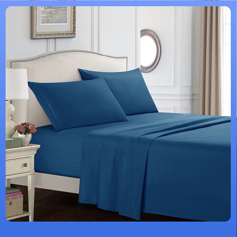 VEO eBay Cross-Border Embroidered Solid Color 4-Piece Bedding Set Bedsheets - Contact Seller