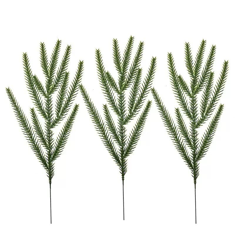 Cross-border plastic simulated plant soft rubber feel PE pine needles and cypress leaves densified Norfolk wall decoration Christmas
