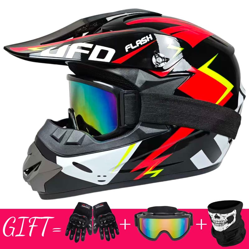 Export Special [Free 3-Piece Set] Downhill DH Off-Road Mountain Bike Racing AM Full Face Helmet