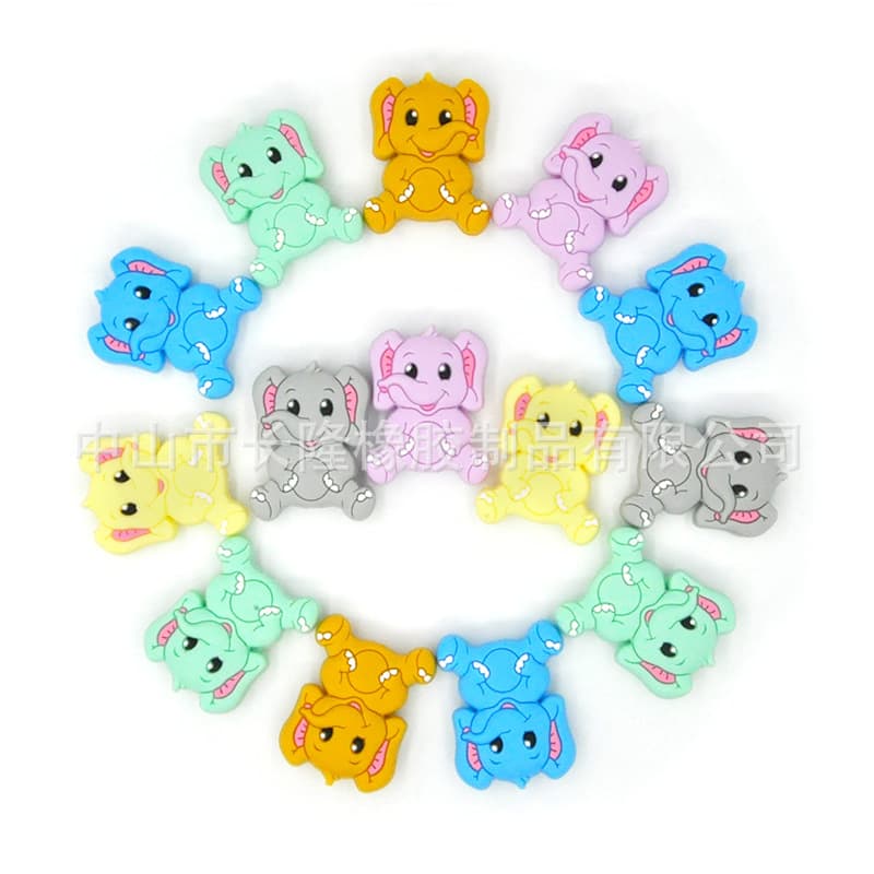 Factory Direct Fashion Baby Molar Beads Silicone Gum Beads Wholesale DIY Pacifier Accessories