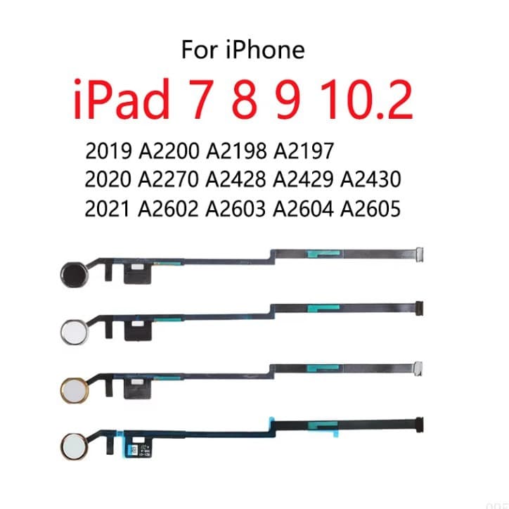 Compatible with iPad 10.2 iPad 7 iPad 8 iPad 9 Fingerprint Home Button Return Function Key Flex Cable