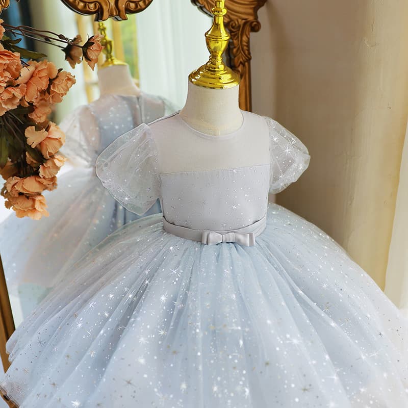 1st Birthday Dress for Baby Girl, Summer Princess Dress for Children, Birthday Party Host Flower Girl Wedding Dress