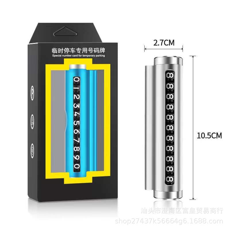 High-Quality Metal Roller-Type Concealable Temporary Parking Number Plate for Vehicle Relocation
