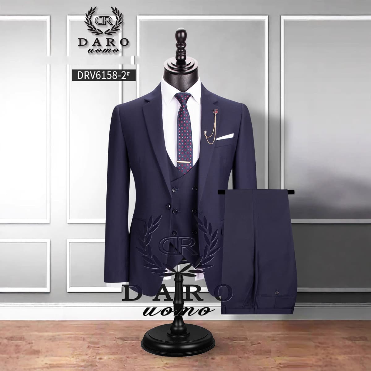Cross-border Big Size Slim Fit Professional Wedding Suit Groom Suit Three-Piece Set Interview Suit Formal Wear Meeting