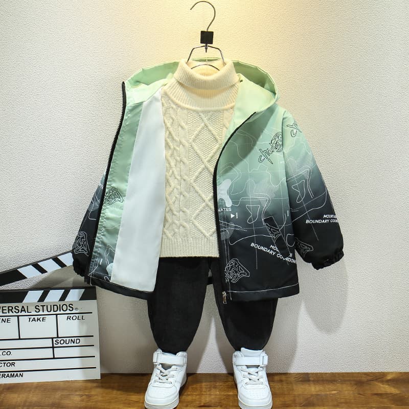 Spring Autumn Kids Casual Jacket Boys Spring Fashion Outerwear 2024 Mid-Large Children Windbreaker Leisure Clothing