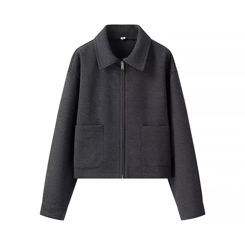 Cross-Border Wholesale Women's Clothing Spring and Autumn New European and American Casual Versatile Loose Plus-Size Lapel Long-Sleeve Jacket Coat Top