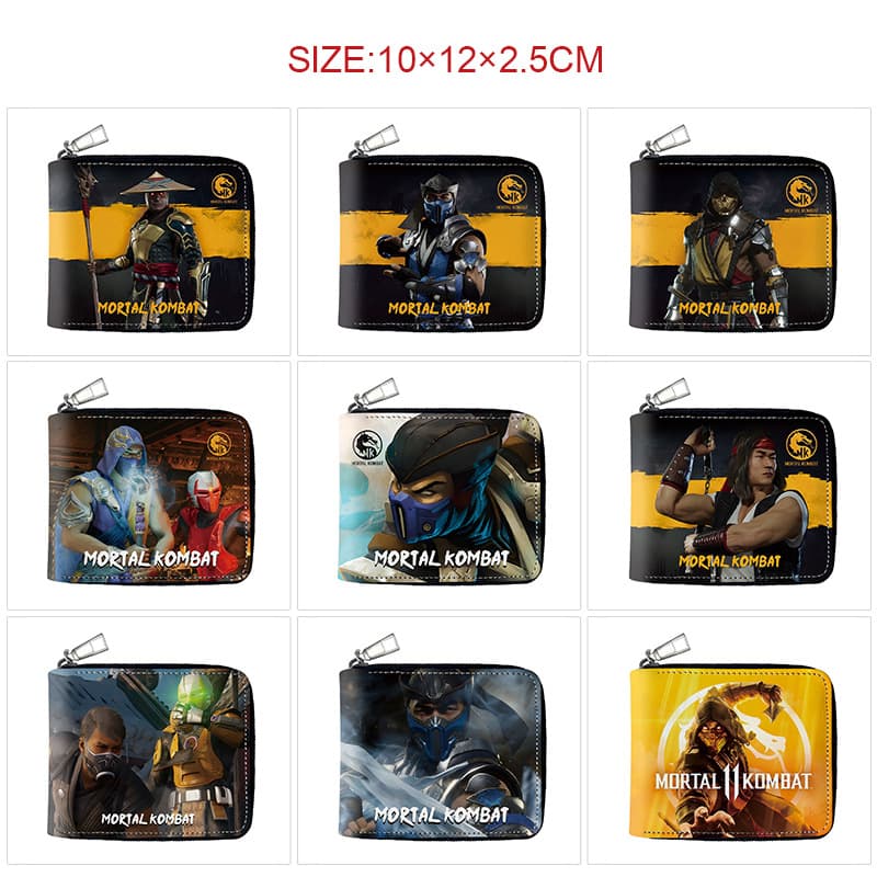Mortal Kombat anime cartoon cute print zipper PU wallet 20% off