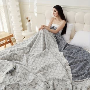 Cross-border Pure Cotton Gauze Bed Cover, Sofa Blanket, Towel Blanket, Air Conditioning Blanket, Summer Cool Blanket, Tassel, Guesthouse Sofa Towel, Cover Blanket