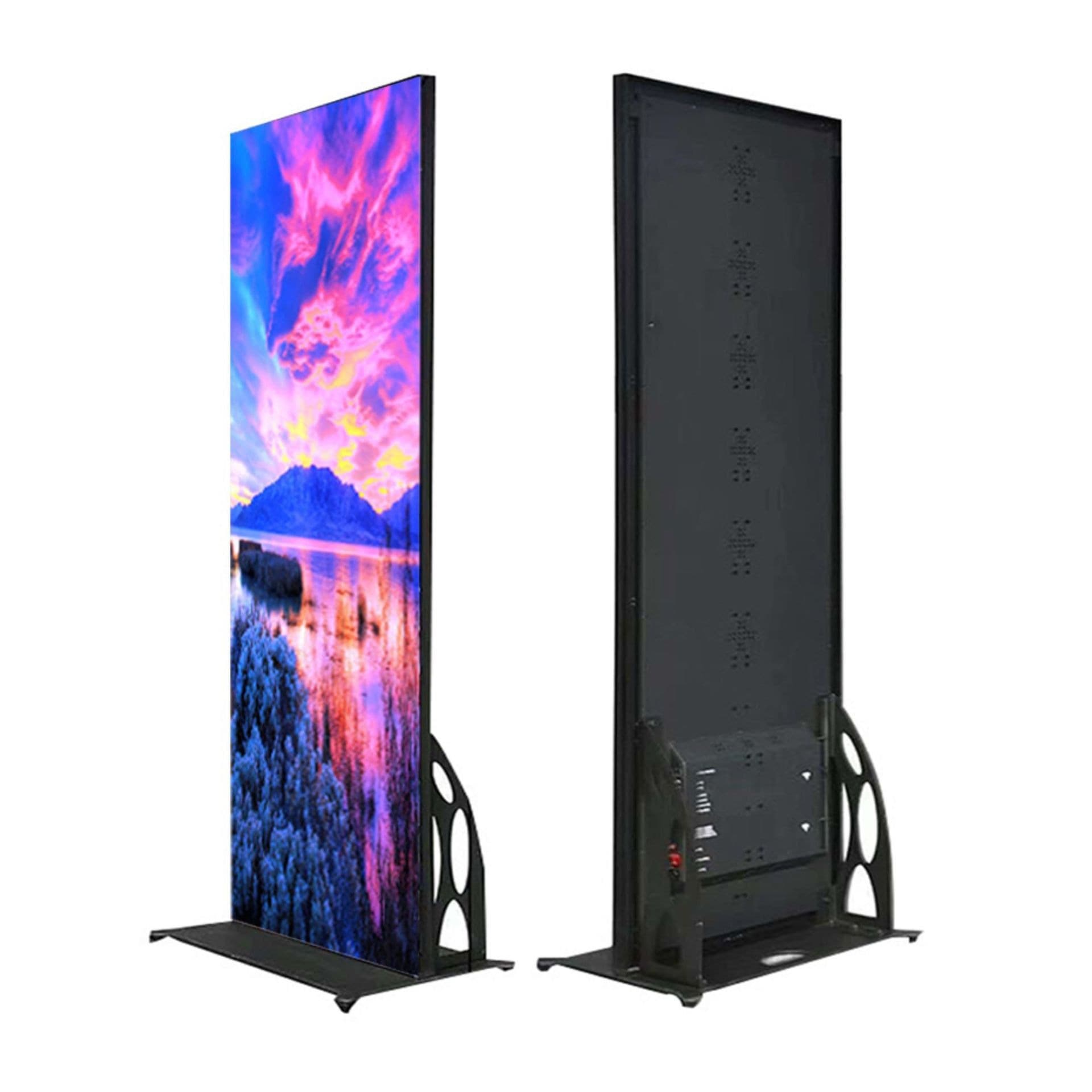 Indoor P1.25 GOB Poster Screen LED Advertising Machine, foldable vertically, splittable horizontally, movable