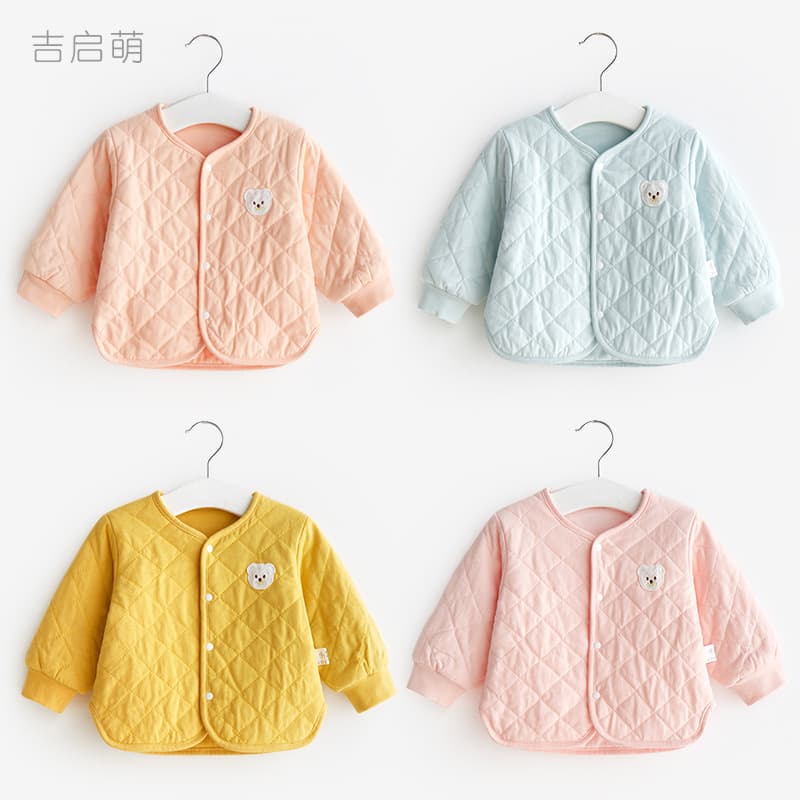 Baby Outerwear Autumn/Winter Lightweight Cotton-Padded Jacket for Boys and Girls, Warm Winter Top