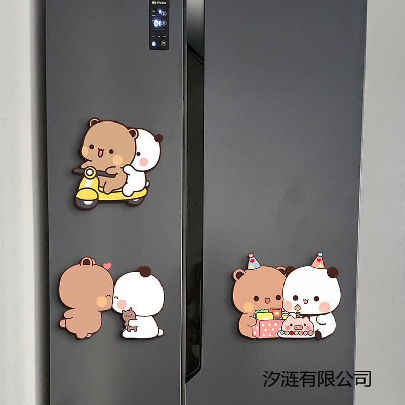 One or Two Bubu Refrigerator Stickers Cute Cartoon Magnetic Stickers Entry Door Refrigerator Washing Machine Cabinet Magnetic Decorative Stickers