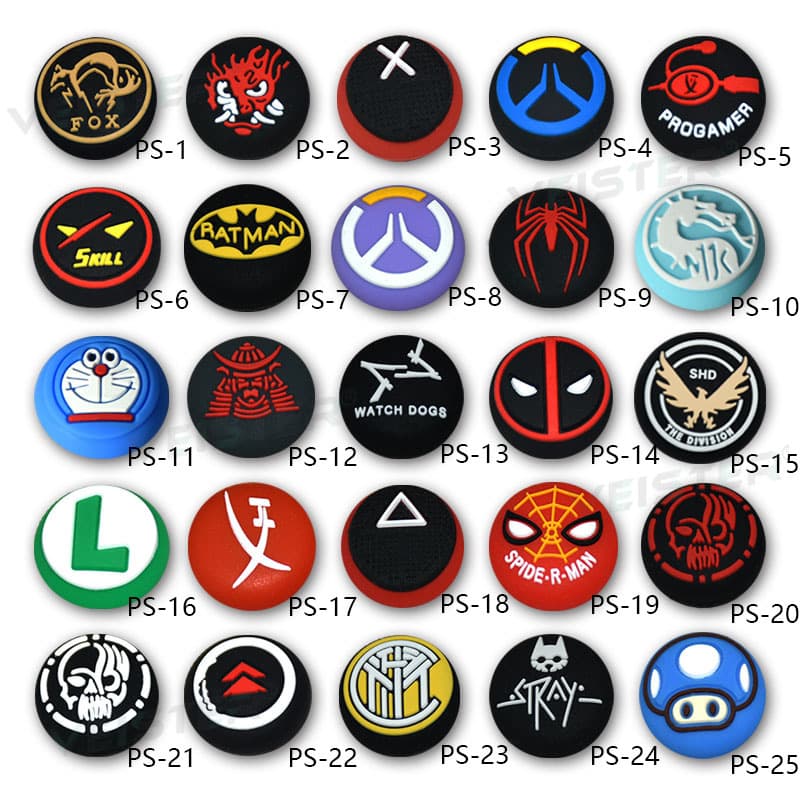 Thumbstick Grips for PS5 PS4 Controller, Joystick Cap, Button Protection Cap, ONE Mushroom Head Silicone Cap