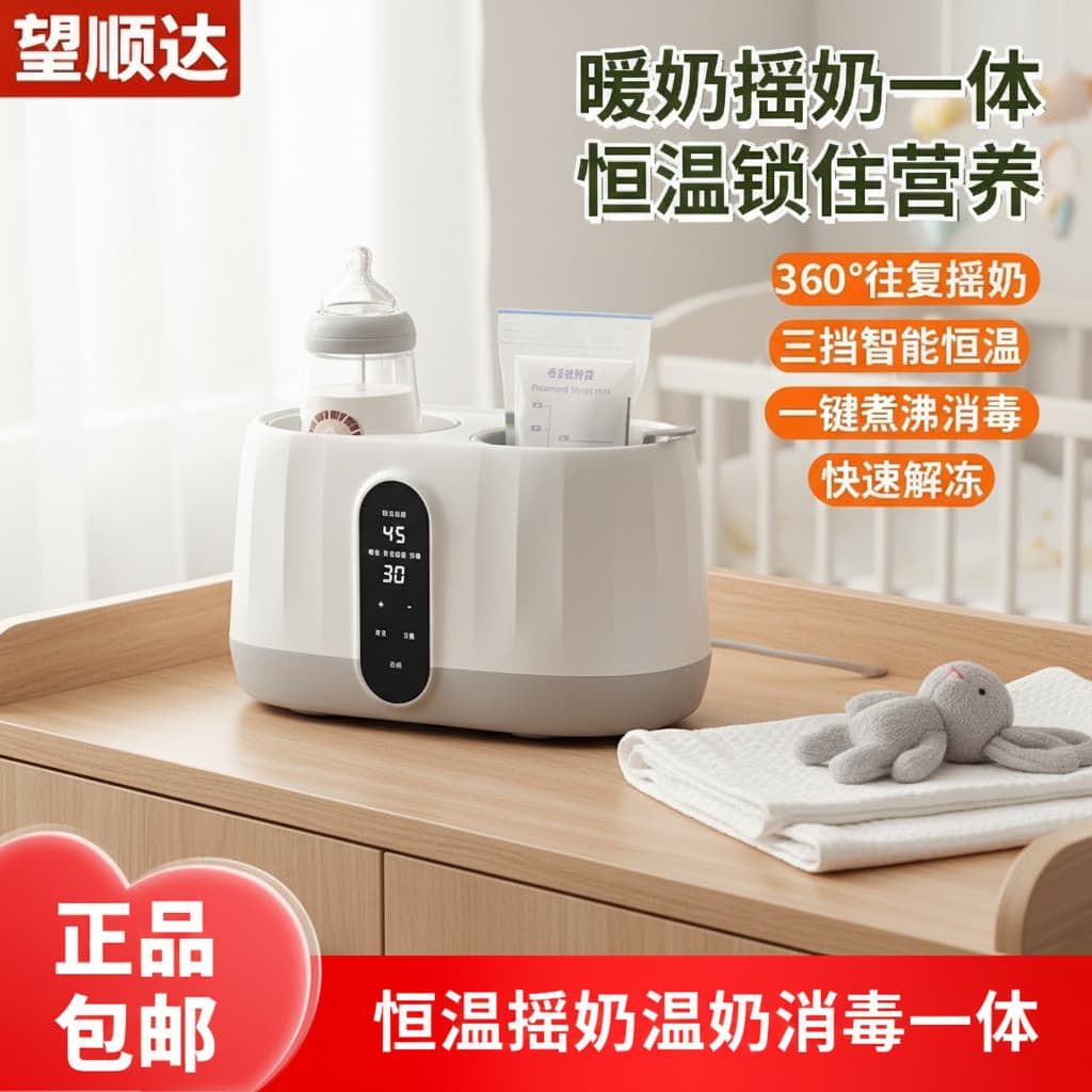 Wangshunda Bottle Warmer and Shaker, Milk Warmer, Sterilizer, Constant Temperature Kettle 2-in-1, Baby Milk Warmer, Breast Milk Warmer