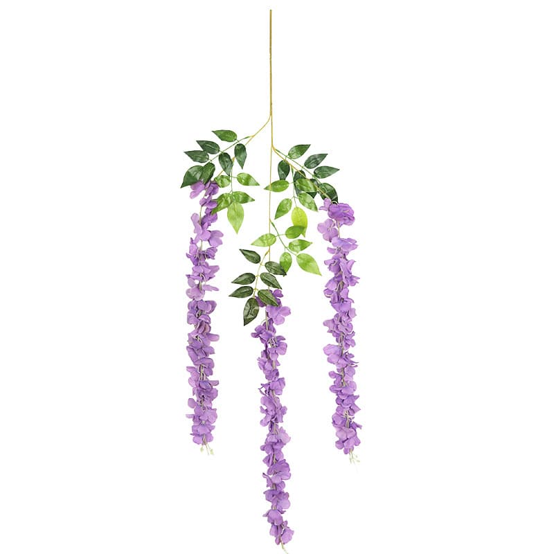 Wisteria Wedding Decoration Flowers Artificial Flowers Living Room Decoration Faux Flowers Plastic Flower Vines Green Leaf Vines Factory Wholesale