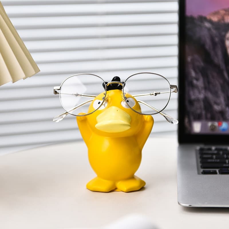 Creative Internet-Famous Psyduck Eyeglass Stand Display Prop for Optical Shops Decoration Office Ornament