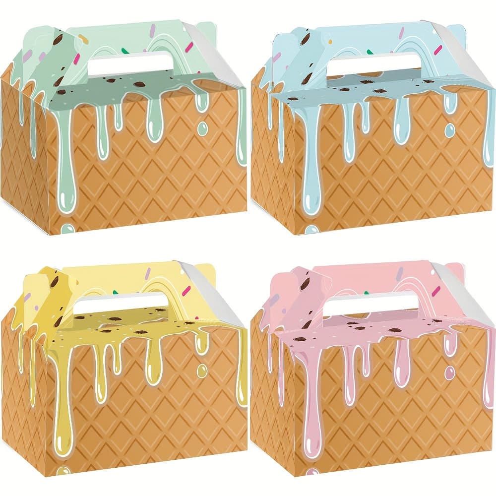 Macaron Color Ice Cream Gift Box for Wedding Party Favor Packaging Candy Box Gift Box