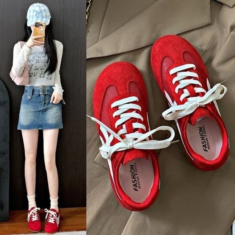German Training Shoes Women's 2026 New Trendy Spring Autumn Breathable Mesh Agam Sneakers Casual Sports Shoes