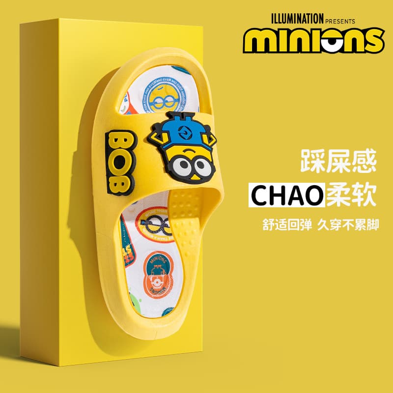 Minions Kids Slippers Summer Indoor Home Anti-Slip Boys Girls Flip Flops Wholesale Anti-Slip