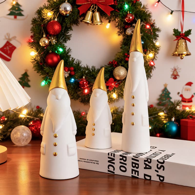Cross-Border Creative Santa Claus Three-Piece Set Desktop Ornament Christmas Festival Atmosphere Decoration Home Craft