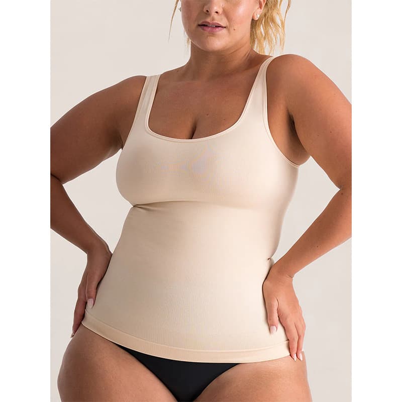 Cross-border Hot Selling European and American Long Strap Vest Shapewear Tummy Control Seamless Body Shaper Tank Cami