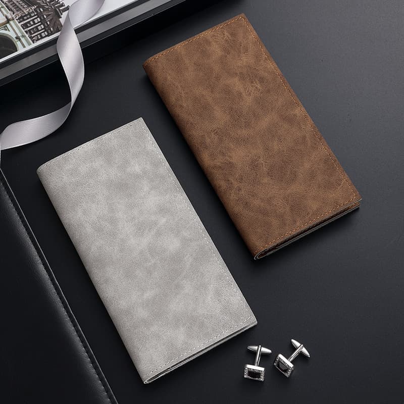 Long Slim Men's Wallet Multi-Card Casual Leather Holder Student Trendy Korean Style Retro Money Clip