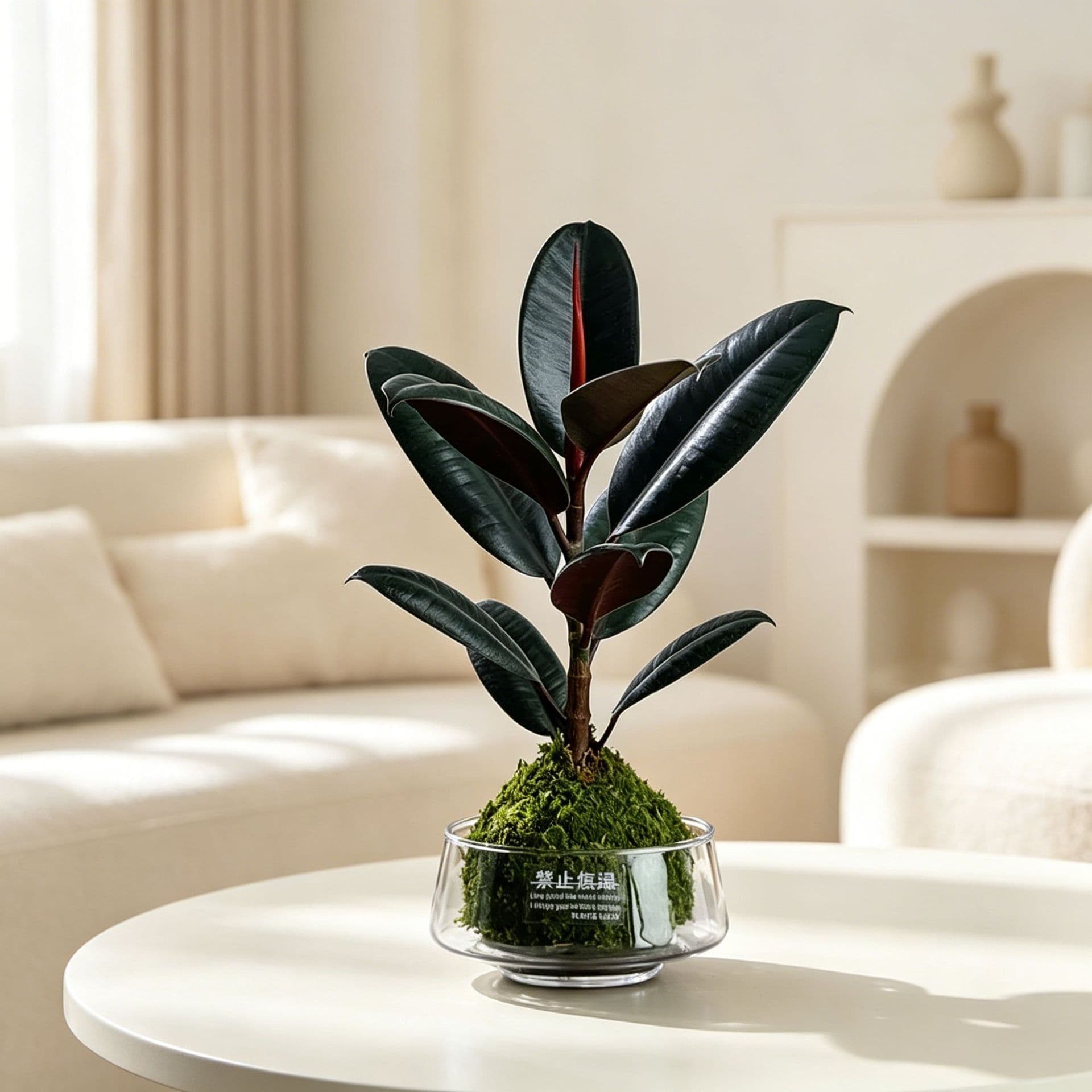 Black King Kong Rubber Tree Potted Plants Evergreen Flowers Purifying Air Green Foliage Plants Living Room Large Potted Plants