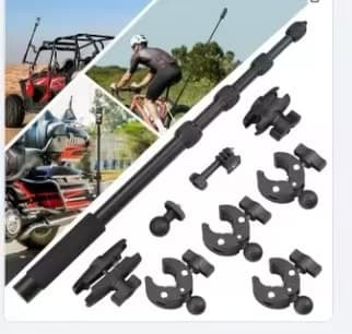 DJI Insta360 Action Camera Outdoor Cycling Dual-Head Clamp Crab Claw Clamp Selfie Stick Motorcycle Heavy-Duty Clamp