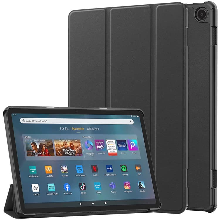 Compatible with Amazon Fire Max 11 2023 Tablet Case, HD 10 2023 Tri-Fold Sleep Cover